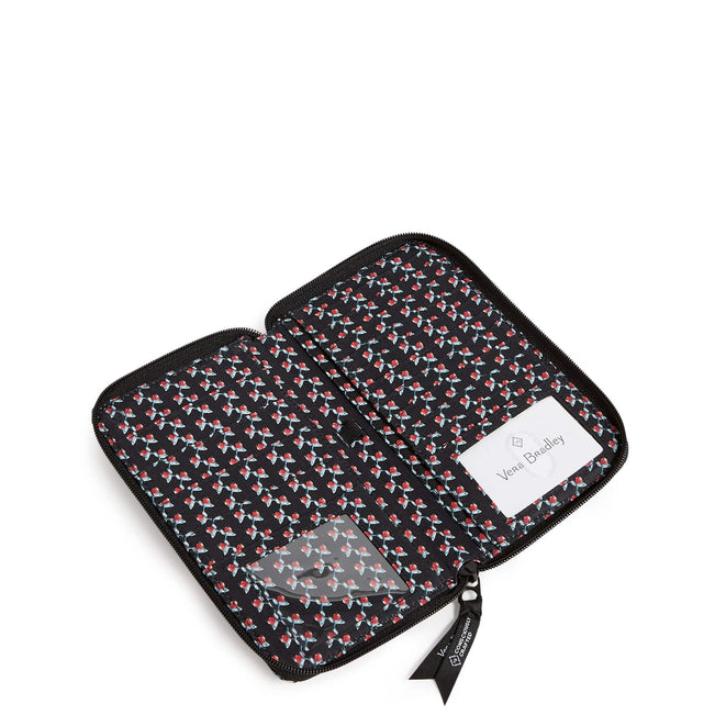 RFID Deluxe Travel Wallet-Perennials Noir-Image 2-Vera Bradley