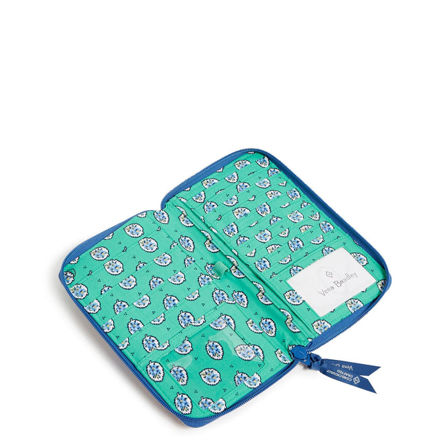 RFID Deluxe Travel Wallet-Harbor Paisley-Image 2-Vera Bradley
