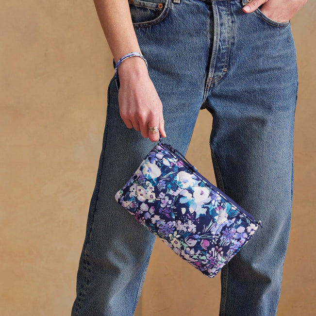 Featherweight Convertible Wristlet-Artist's Garden Purple-Image 3-Vera Bradley