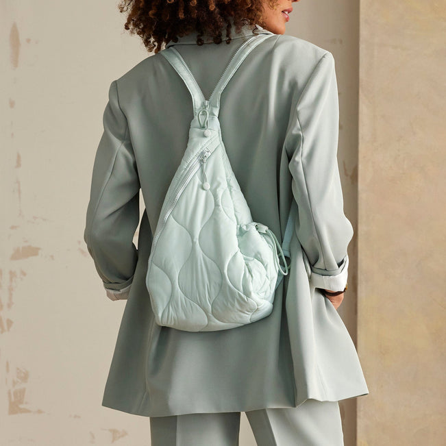 Featherweight Sling Backpack-Calm Mint-Image 3-Vera Bradley