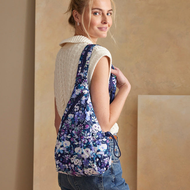 Featherweight Sling Backpack-Artist's Garden Purple-Image 4-Vera Bradley