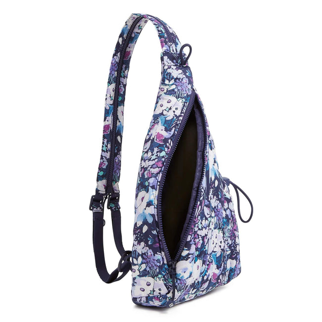 Featherweight Sling Backpack-Artist's Garden Purple-Image 7-Vera Bradley