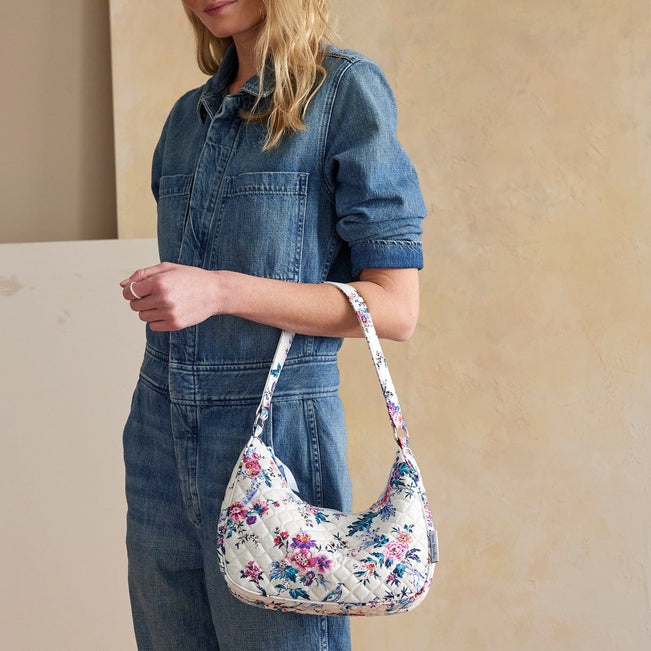 Frannie Crescent Crossbody Bag-Magnifique Floral-Image 4-Vera Bradley