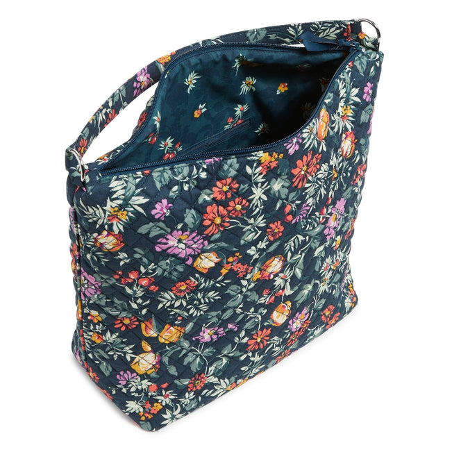 Oversized Hobo Shoulder Bag-Fresh-Cut Floral Green-Image 3-Vera Bradley