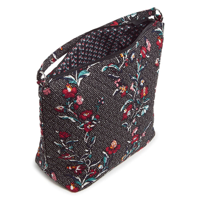 Oversized Hobo Shoulder Bag-Perennials Noir Dot-Image 4-Vera Bradley
