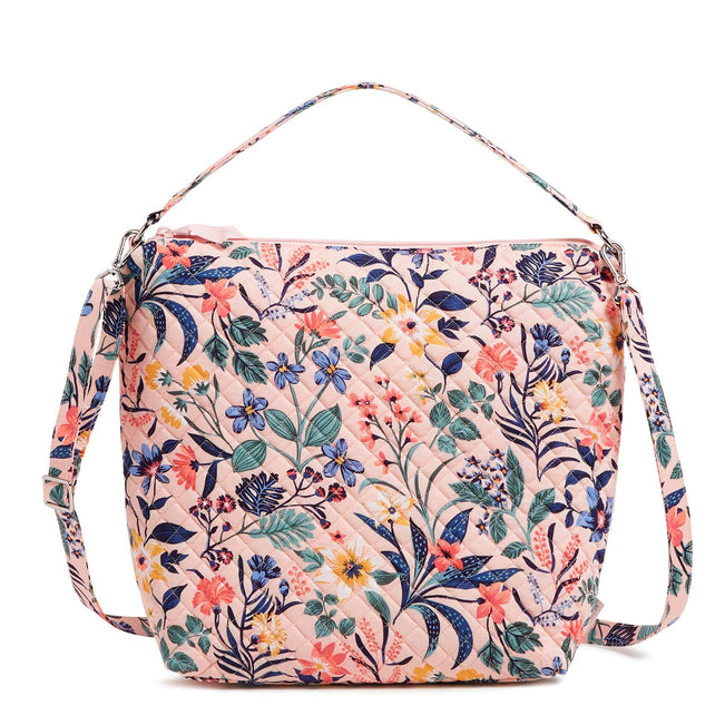 Oversized Hobo Shoulder Bag-Paradise Coral-Image 1-Vera Bradley