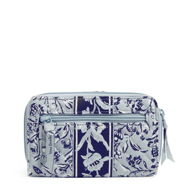 RFID Turnlock Wallet-Perennials Gray-Image 2-Vera Bradley