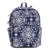 Essential Large Backpack-Steel Blue Medallion-Image 1-Vera Bradley