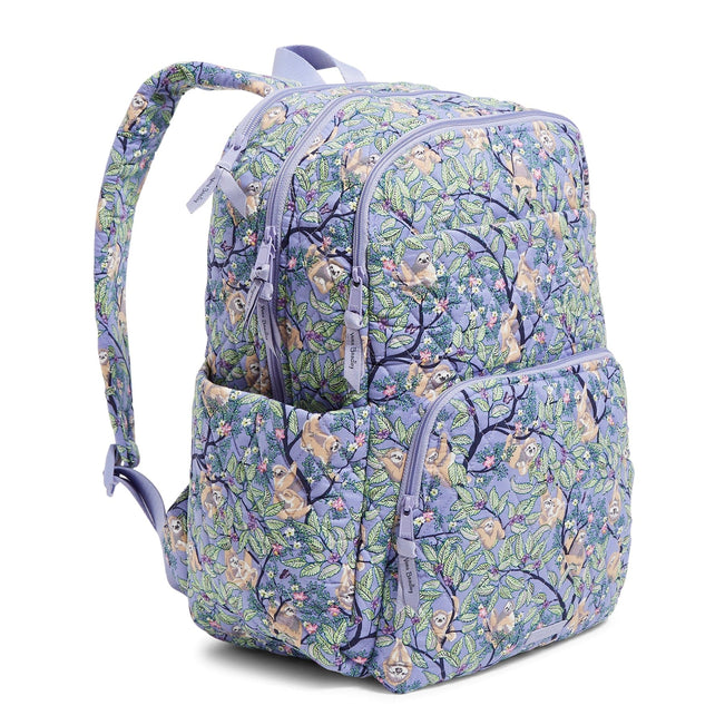 Outlet Essential Large Backpack-Hanging Around Purple-Image 2-Vera Bradley
