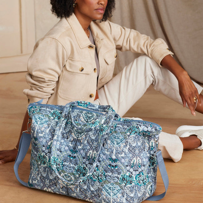 Overnight Travel Tote Bag-Enchantment Blue-Image 2-Vera Bradley