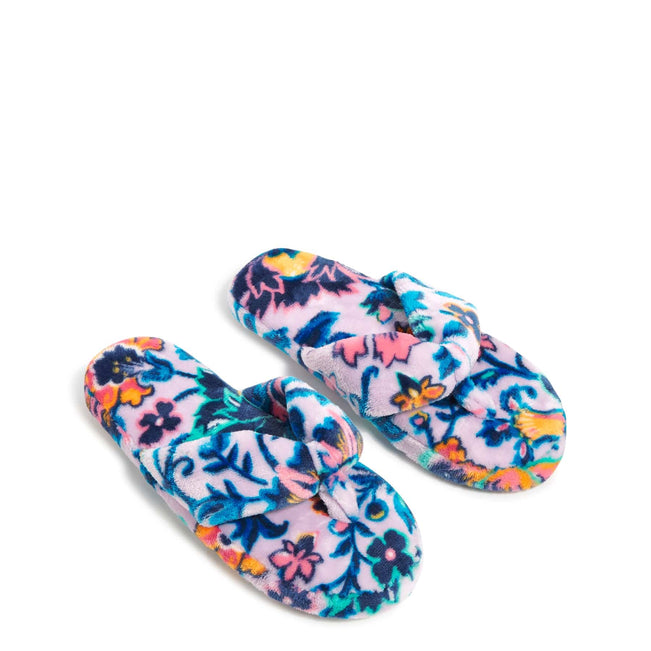 Fleece Flip Flops-Cloud Vine Multi-Image 1-Vera Bradley