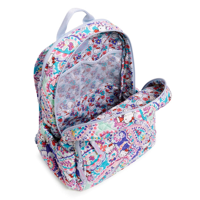 Hello Kitty® Campus Backpack-Hello Kitty Paisley-Image 3-Vera Bradley