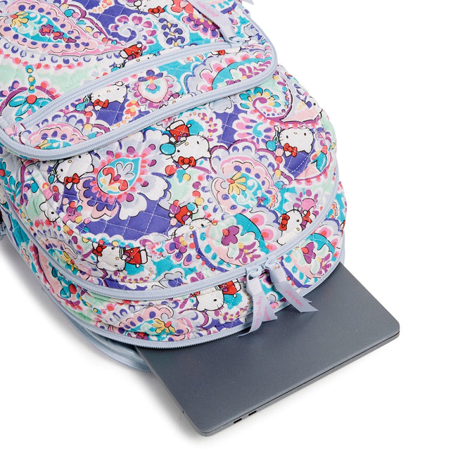 Hello Kitty® Campus Backpack-Hello Kitty Paisley-Image 5-Vera Bradley