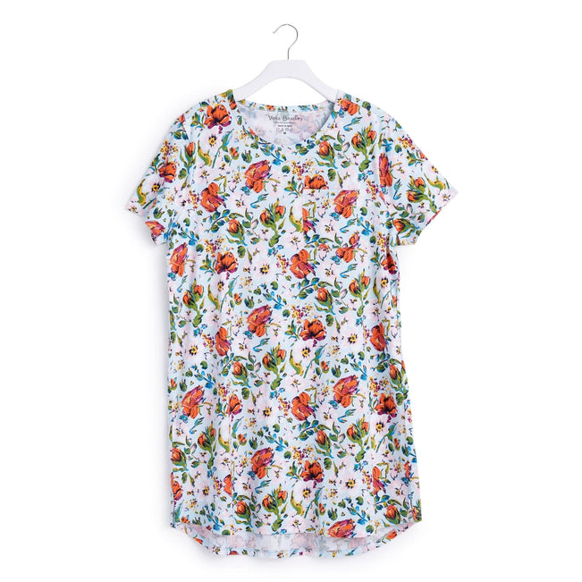 Short-Sleeved Night Dress-Sea Air Floral-Image 1-Vera Bradley