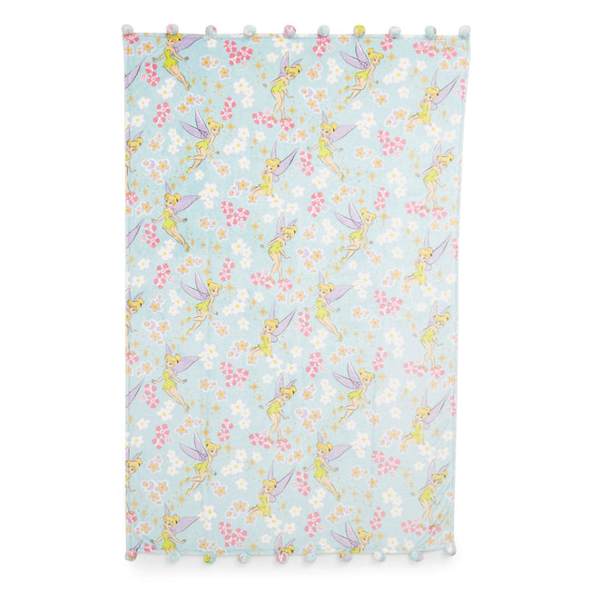 Disney Plush Throw Blanket with Pom-Poms