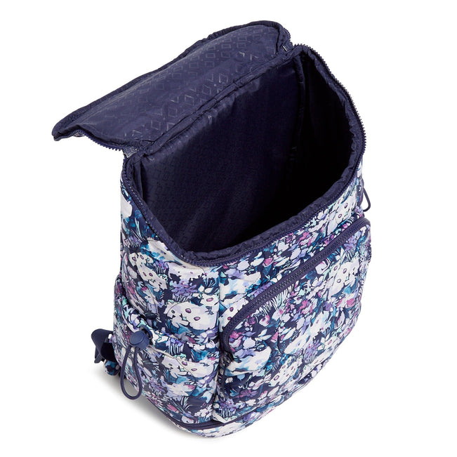 Featherweight Commuter Backpack-Artist's Garden Purple-Image 4-Vera Bradley