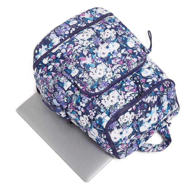 Featherweight Commuter Backpack-Artist's Garden Purple-Image 7-Vera Bradley