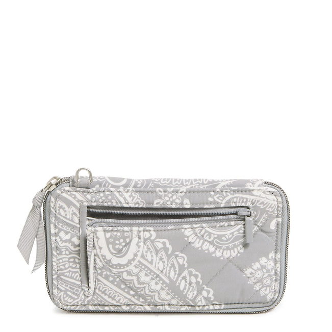 RFID Large Smartphone Wristlet-Cloud Gray Paisley-Image 2-Vera Bradley