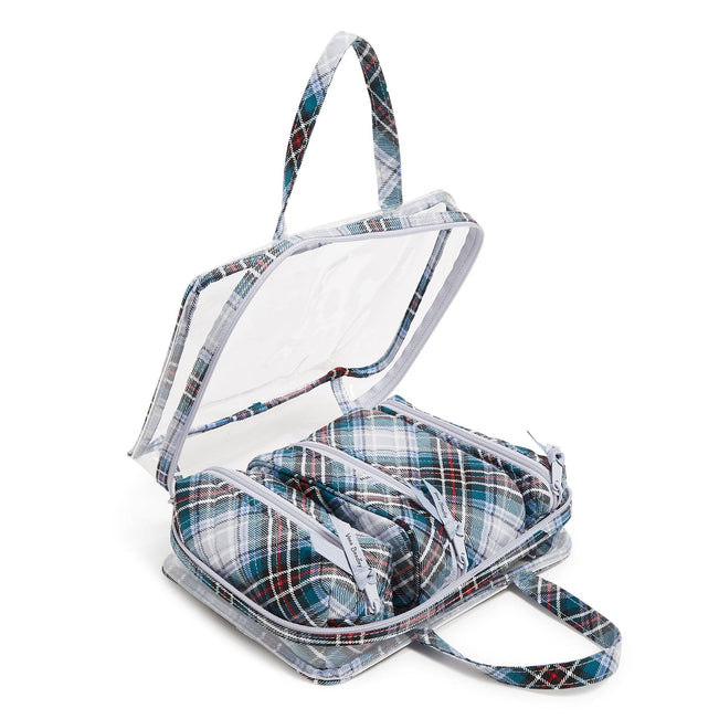 4 Pc. Cosmetic Organizer-Snowy Plaid-Image 2-Vera Bradley