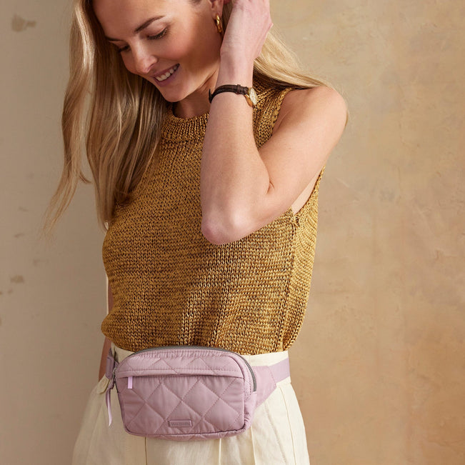 Mini Belt Bag-Hydrangea Pink-Image 3-Vera Bradley