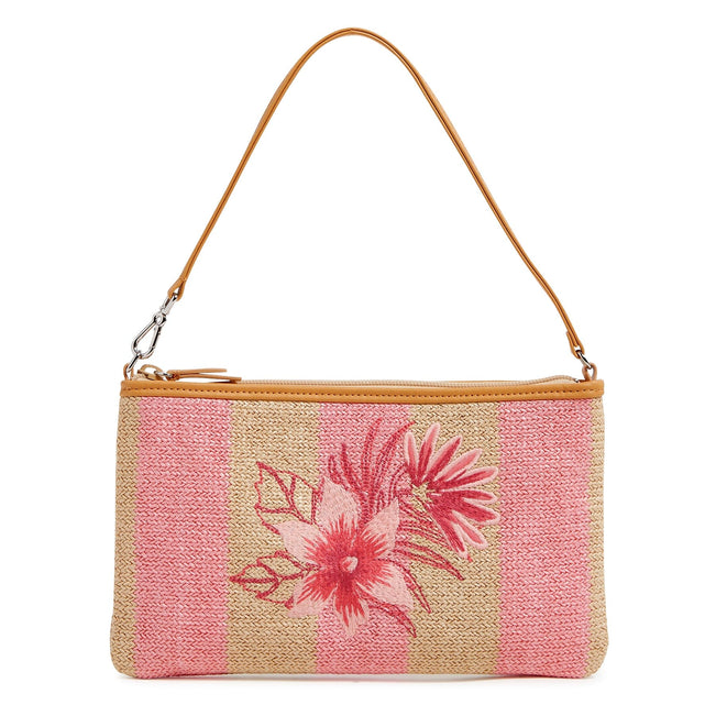 RFID Straw Convertible Wristlet-Candy Pink Stripe Straw-Image 1-Vera Bradley