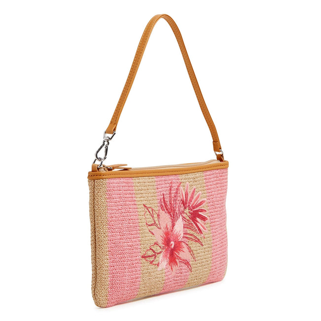 RFID Straw Convertible Wristlet-Candy Pink Stripe Straw-Image 2-Vera Bradley