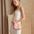 Evie Crossbody Bag-Candy Pink Stripe Straw-Image 2-Vera Bradley