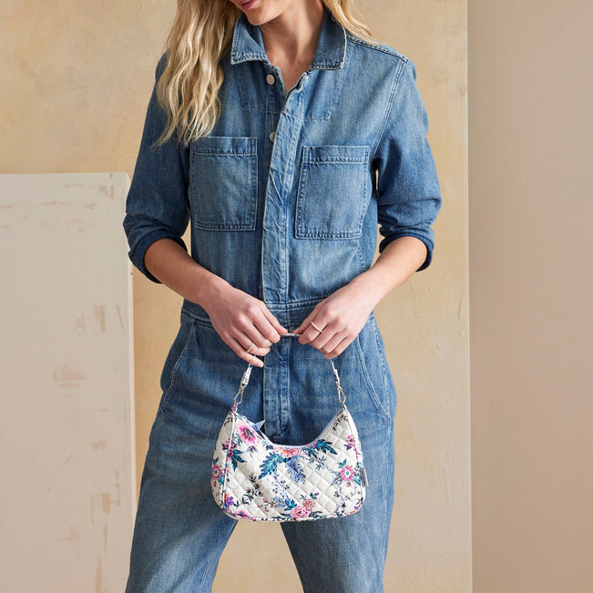 Mini Frannie Crescent Crossbody Bag-Magnifique Floral-Image 3-Vera Bradley