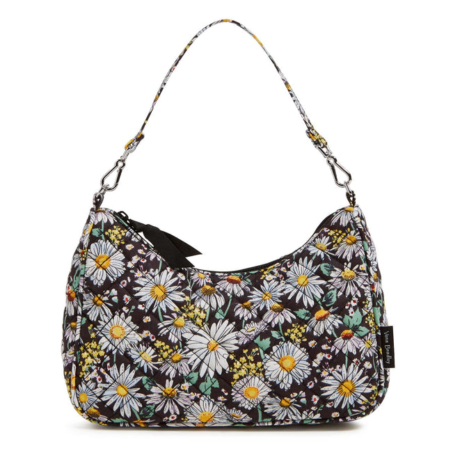 Mini Frannie Crescent Crossbody Bag-Daisies White-Image 1-Vera Bradley