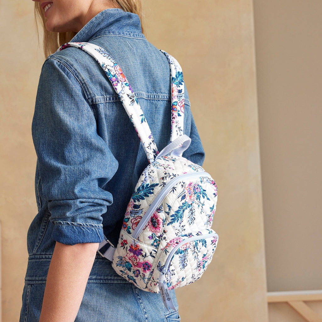 Floral Mini Backpack in Black Vinyl with Rifle Paper Co Cotton - selling Denver Mini Backpack