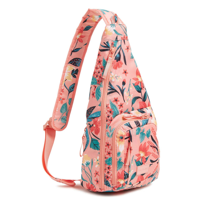 Vera Bradley Sling Backpack Paradise Bright Coral