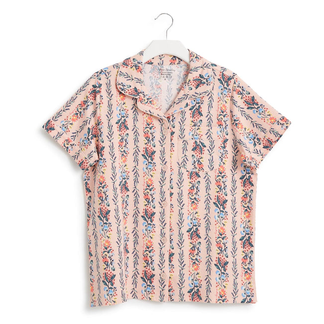 Short-Sleeved Button Up Pajama Top-Image 2-Vera Bradley