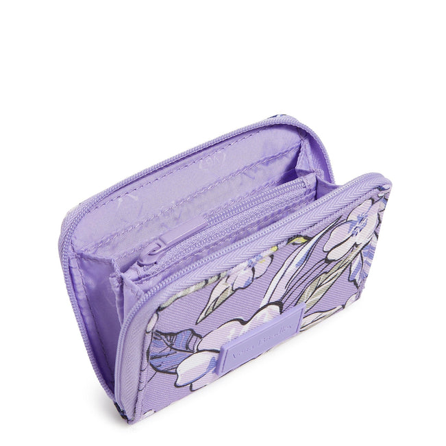 Outlet RFID Small Zip-Around Wallet-Wild Roses Lavender-Image 2-Vera Bradley