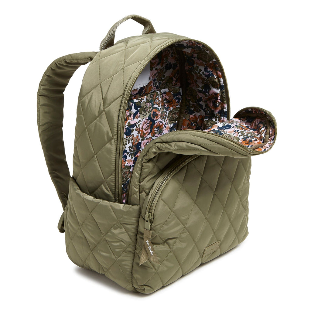 Vera Bradley Outlet Essential Teal Quilted Ultralight XL Backpack w/Charm - OS Outlet Essential Large Backpack - Ultralight | Vera Bradley  main image 4