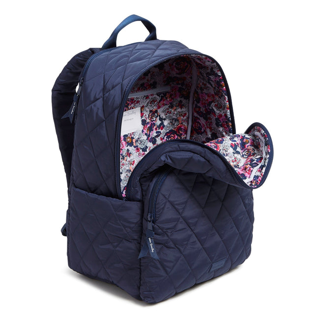 Essential Large Backpack-Scroll Navy-Image 2-Vera Bradley