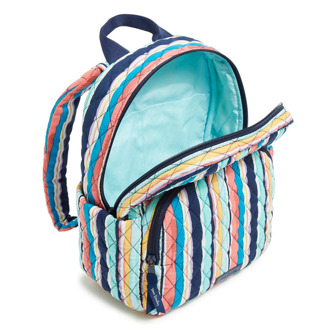 Blue and white striped backpack online