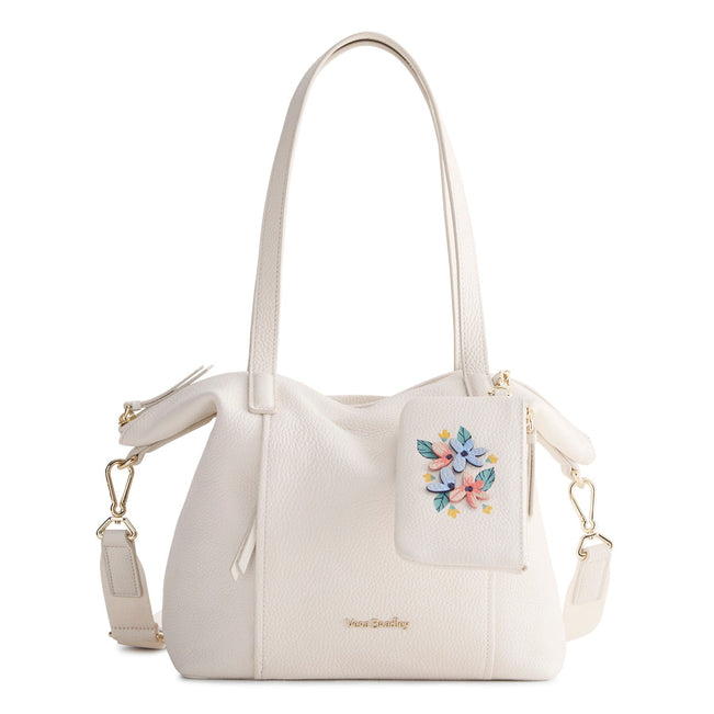 Charlie Small Shoulder Bag-Fresh Coconut-Image 4-Vera Bradley