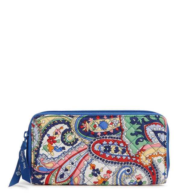 RFID Jordin Continental Wallet-Harbor Paisley-Image 1-Vera Bradley