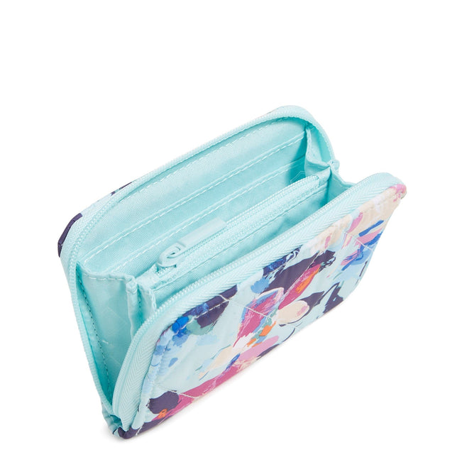 RFID Small Zip-Around Wallet-Floating Blossoms-Image 2-Vera Bradley