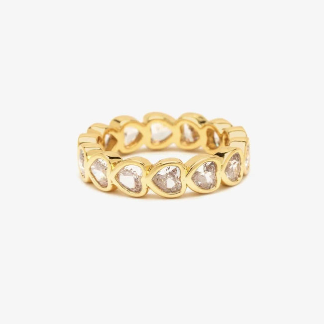 Stone Heart Ring Band-Gold-Image 1-Vera Bradley