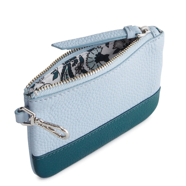 Joan Zip Pouch-Ink Teal Colorblock-Image 2-Vera Bradley