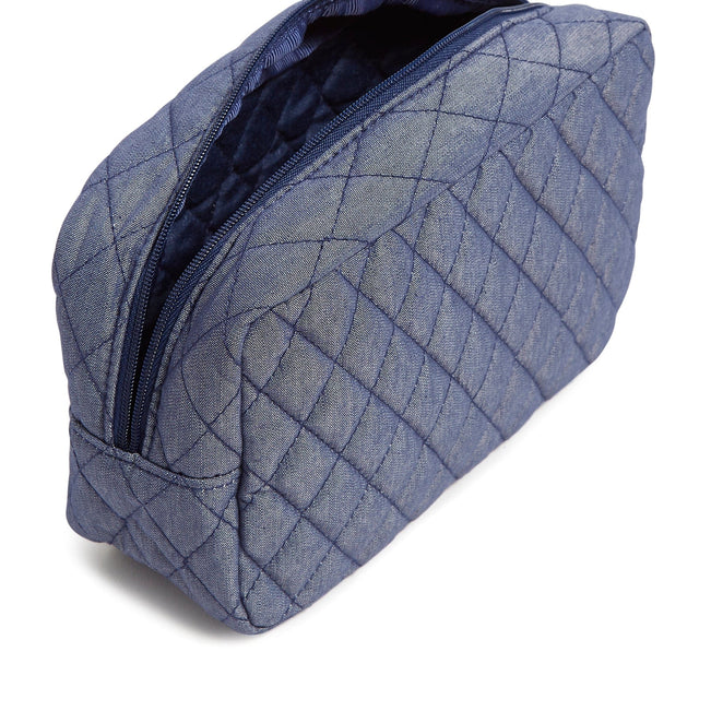 Medium Cosmetic Pouch-Moonlight Navy-Image 2-Vera Bradley