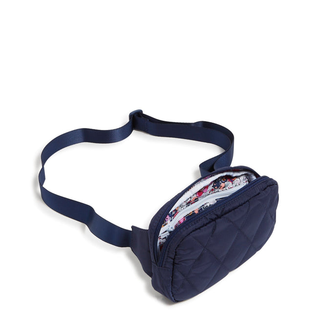 Essential Mini Belt Bag-Scroll Navy-Image 2-Vera Bradley