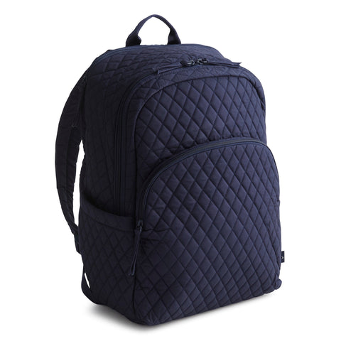 Vera Bradley Large Travel Backpack Microfiber Classic Navy (12 x19 x 7\