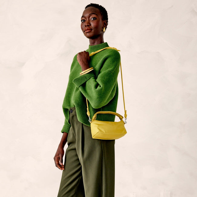 Roxbury Crescent Crossbody - Golden Olive - Image 2