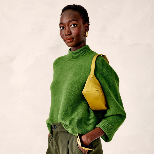 Roxbury Crescent Crossbody - Golden Olive - Image 3