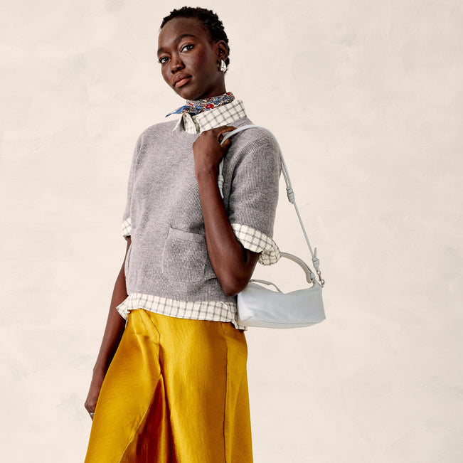 Roxbury Crescent Crossbody - Oyster Mushroom - Image 3