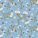 Plush Throw Blanket - Bee Garden Blue - Image 2