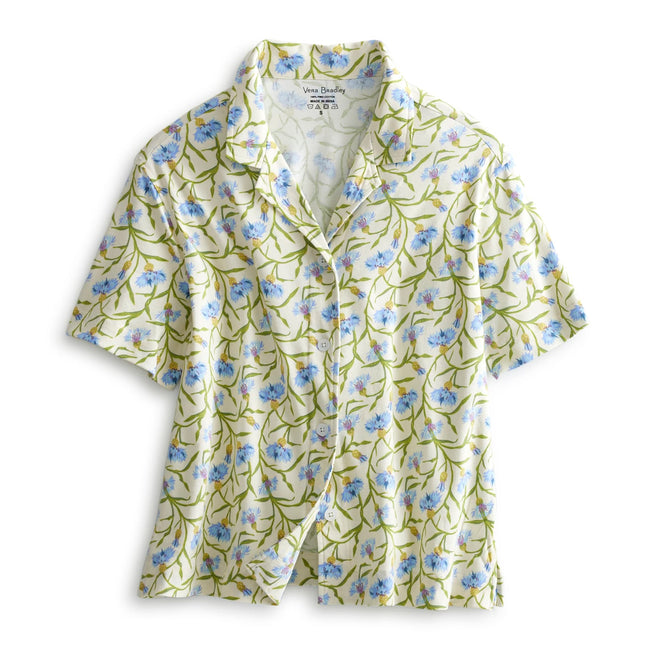 Button-Down Pajama Set - Bachelor Buttons White / Small - Image 4