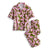 Button-Down Pajama Set - Scattered Anemones Purple / Small - Image 1